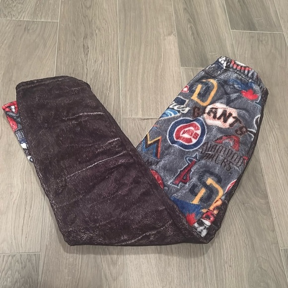 Boys MLB Fuzzy Pajama Pants Size 14/16 - Picture 1 of 6